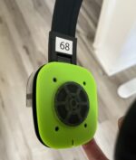 headphone square ear without pad showing green plastic