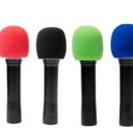Foam Microphone Covers (4 Pack, RGB & Black)