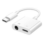 Aux Adapter for USB Type C with Charging Port