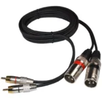 Dual XLR Male to Dual RCA Male Patch Cable