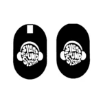 Custom Oval Logo Panels for 10 Channel Headphones